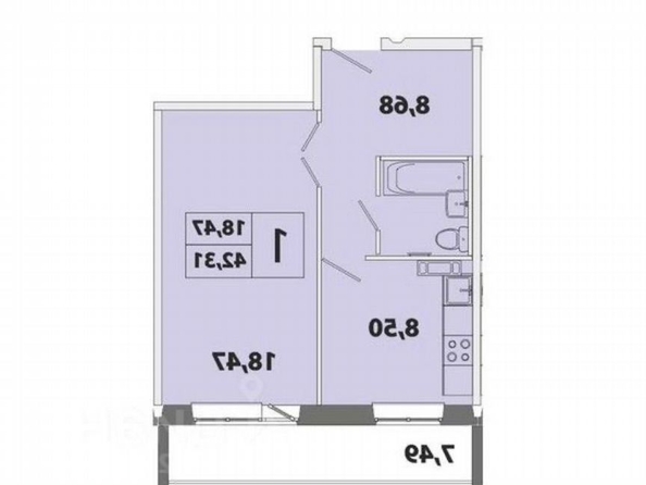 
   Продам 1-комнатную, 39.1 м², Дизайнеров ул, 9а

. Фото 20.