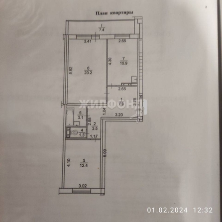 
   Продам 3-комнатную, 59.3 м², Герасименко ул, 3/16

. Фото 15.