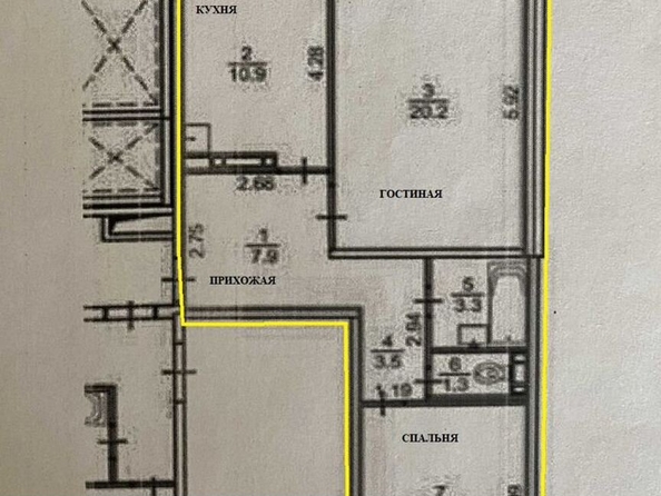 
  Продается 2-комн. квартира, 59.5 м², Юрия Ковалева ул, д. 40
. Фото 31.