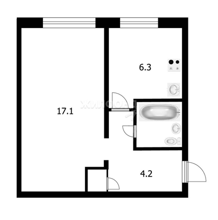 
   Продам 1-комнатную, 30.8 м², Учебная ул, 50

. Фото 10.