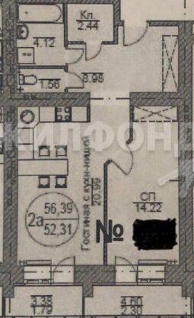 
   Продам 2-комнатную, 56 м², Киевская ул, 1

. Фото 1.