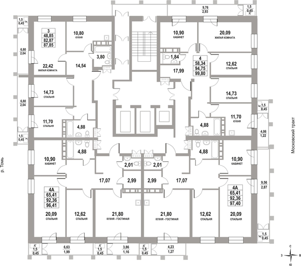 
   Продам 3-комнатную, 87.85 м², Московский, дом 1

. Фото 2.