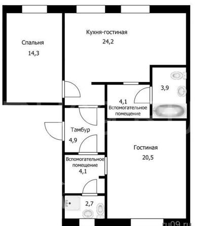 
  Сдам в аренду 2-комнатную квартиру, 78.7 м², Томск

. Фото 9.