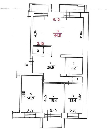 
   Продам 4-комнатную, 125.8 м², Ленина пр-кт, 133

. Фото 21.