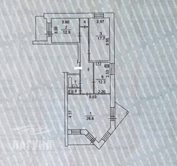 
   Продам 3-комнатную, 90 м², Советская ул, 70

. Фото 1.