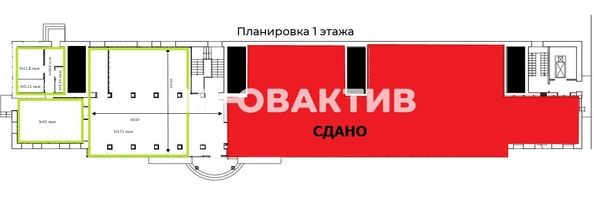 
  Сдается торговая площадь, 1377.4 м², Новгородская ул, д. 42
. Фото 6.
