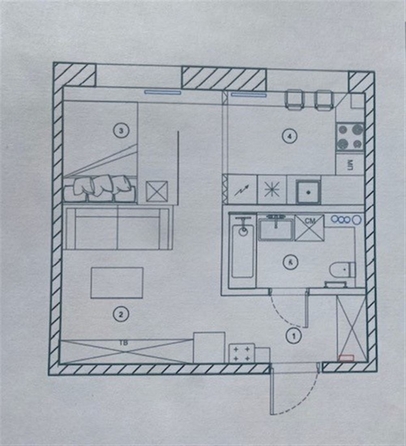 
  Продается 1-комн. квартира, 32 м², ЖК Три элемента, дом 7/3
. Фото 4.