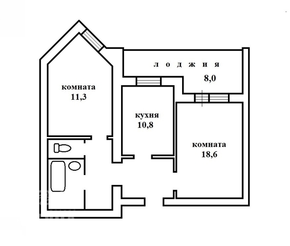 
  Продается 2-комн. квартира, 56.4 м², Богдана Хмельницкого ул, д. 43
. Фото 9.