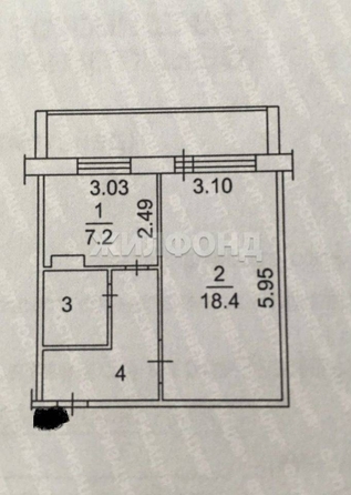
  Продается 1-комн. квартира, 42 м², Рабочая ул, д. 47
. Фото 9.
