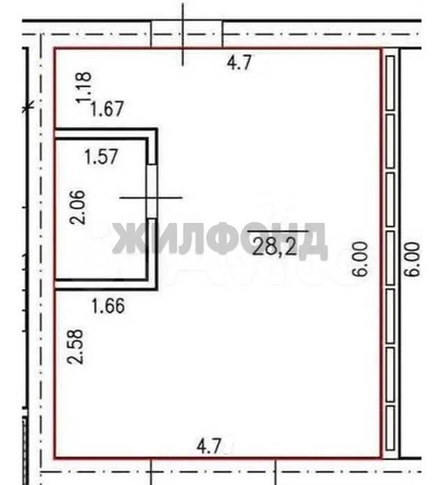 
  Продается студия, 28 м², Солнечная ул, д. 16
. Фото 8.