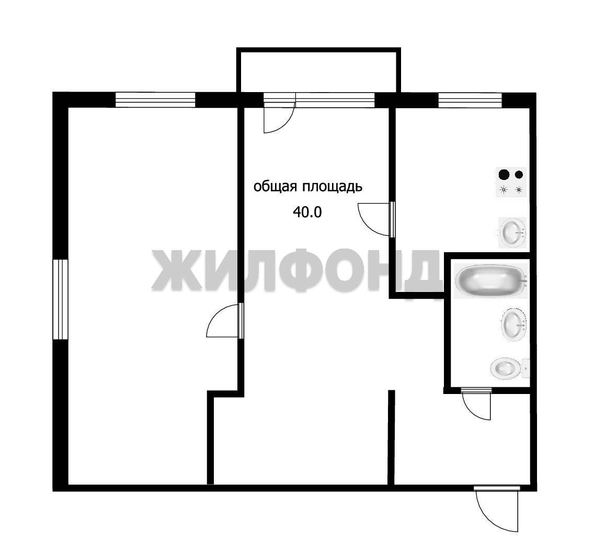 
  Продается 2-комн. квартира, 40 м², Усова ул, д. 25/2
. Фото 9.