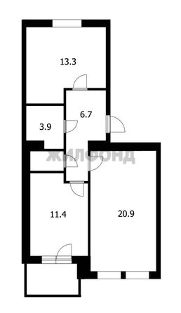 
  Продается 2-комн. квартира, 58 м², Шевченко ул, д. 16
. Фото 17.