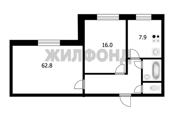 
  Продается 2-комн. квартира, 63 м², 79 Гвардейской Дивизии ул, д. 13
. Фото 11.