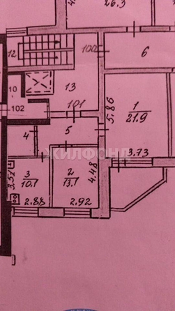 
  Продается 2-комн. квартира, 59.1 м², Ленина пр-кт, д. 199
. Фото 25.