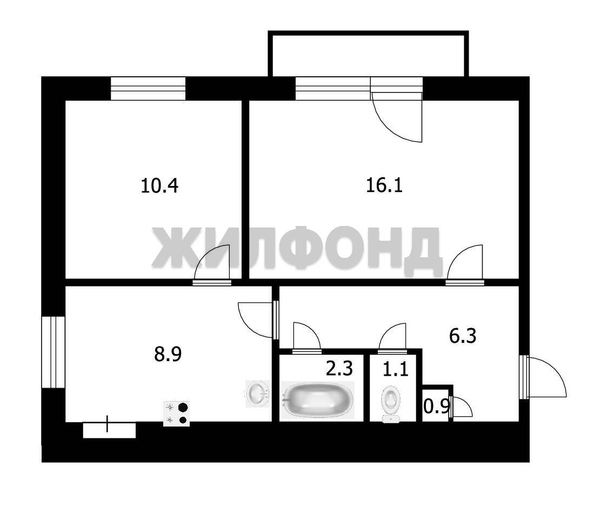 
  Продается 2-комн. квартира, 45.6 м², Коммунистический пр-кт, д. 117
. Фото 21.