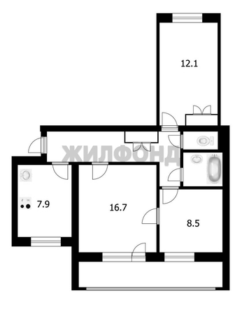 
  Продается 3-комн. квартира, 60.9 м², Смирнова ул, д. 30
. Фото 36.
