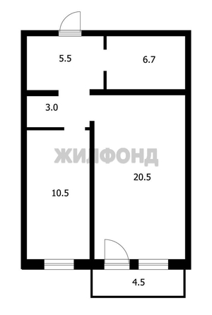 
  Продается 1-комн. квартира 49.5 м². Фото 9.