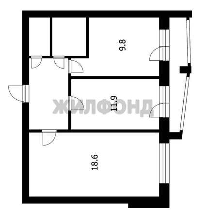 
  Продается 2-комн. квартира 51.5 м². Фото 3.