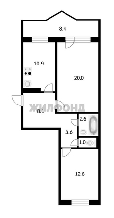 
  Продается 2-комн. квартира 58.8 м². Фото 1.
