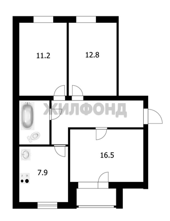 
  Продается 3-комн. квартира 61.9 м². Фото 2.