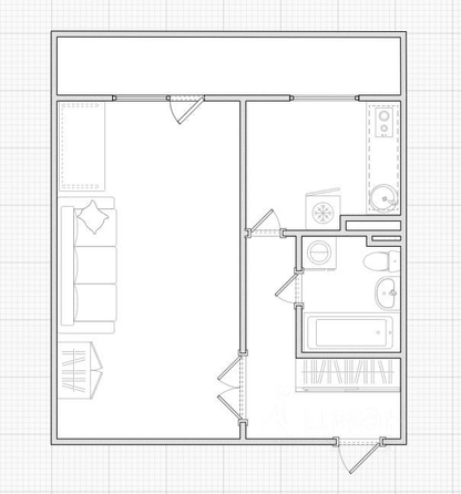 
  Сдается 1-комн. квартира 36 м². Фото 29.
