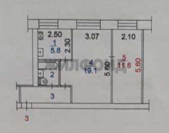 
  Продается 2-комн. квартира 44.1 м². Фото 14.