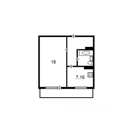 
  Продается 1-комн. квартира 36 м². Фото 15.