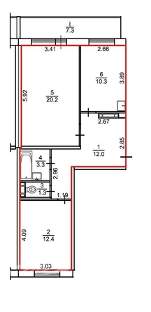 
  Продается 2-комн. квартира 59.5 м², в ЖК Радонежский, Береговая дом 23. Фото 9.