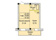 На Буйко: Планировка 1-комн 41,99 м²