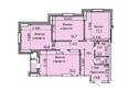 Столетов, дом 2: Планировка 3-комн 73,9 - 74,3 м²