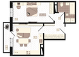 КБС. Классика, дом 4: Планировка 1-комн 49,2 м²
