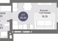 Квартал на Российской: Планировка Студия 25,42 м²