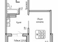 Самоцветы, Бирюза дом 2: Планировка 1-комн 33,7 м²