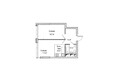 Южный, дом Бирюзовый: Планировка двухкомнатной квартиры 41,7-41,8 кв.м