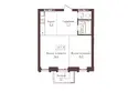 Империал: Планировка 2-комн 46,3 м²