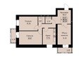 Пять+, дом 1 корпус 3: Планировка трехкомнатной квартиры 90,59 кв.м