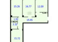 Новые Солонцы, дом 9: Планировка 3-комн 85,54 м²