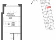 RIZALTA RESORT BELOKURIKHA: Планировка 1-комн 22,1 м²