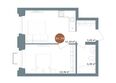 19/56 Кварталы Телецентра, сек 2: Планировка 1-комн 34 м²