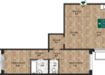 Камчатка, корпус 1: Планировка 2-комн 74,1 м²