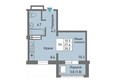 Акварельный 3.0, дом 2: Планировка 1-комн 29,2 м²