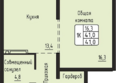 Гренландия, Лес дом №6: Планировка 1-комн 41 м²
