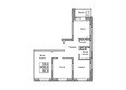 Латте : Планировка трехкомнатной квартиры 62,9 кв.м