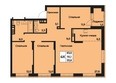 Притяжение, дом 1: Планировка четырехкомнатной квартиры 93,6 кв.м