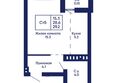 Gorizont (Горизонт), дом 2: Планировка Студия 29,2, 29,6 м²