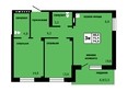 Серебряный, квартал 1 дом 5 корпус 1: Планировка 3-комнатной квартиры 74,9 кв.м
