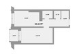 Успенский-2: Планировка однокомнатной квартиры 36,26 кв.м