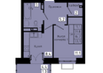 Зеленые кварталы, 3 оч, корпус 1: Планировка 1-комн 33,1 м²