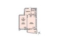 Заельцовский: Планировка однокомнатной квартиры 44,95 кв.м