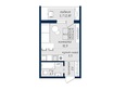 Nord (Норд), Северный Власихинский 122, к 6: Планировка Студия 25,5, 28,4 м²